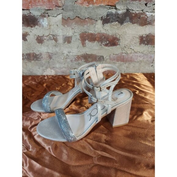 Sugar Silver Strappy Heels Womens Shoe Size 7 R - Picture 1 of 5